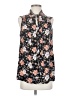 Pleione 100% Polyester Floral Black Sleeveless Blouse Size S - photo 1