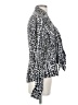 Rachel Zoe 100% Silk Animal Print Black Long Sleeve Silk Top Size 2 - photo 4