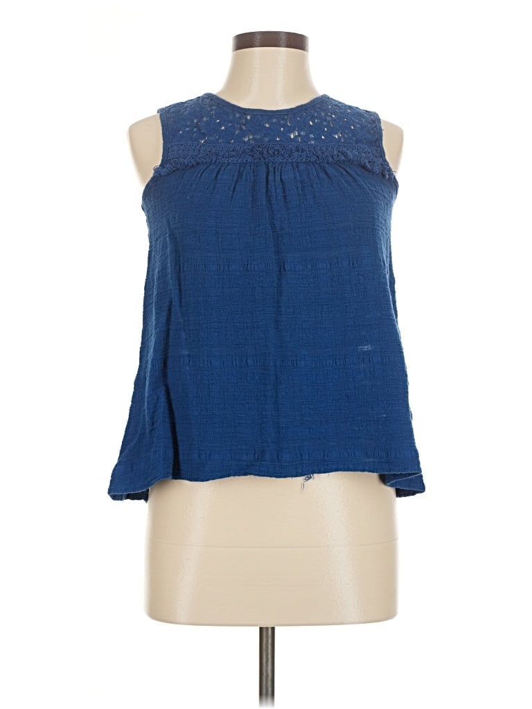 Pre-owned Max Studio Sleeveless Blouse In Blue