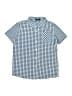 Andy & Evan Checkered-gingham Blue Short Sleeve Button-Down Shirt Size 7 - photo 1