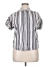 Universal Thread Stripes Gray Short Sleeve Blouse Size XL - photo 1