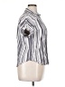 Universal Thread Stripes Gray Short Sleeve Blouse Size XL - photo 4