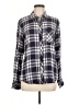 Rails 100% Rayon Plaid Blue Long Sleeve Button-Down Shirt Size M - photo 1