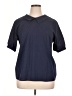Unbranded 100% Cotton Blue Short Sleeve Blouse Size XL - photo 1