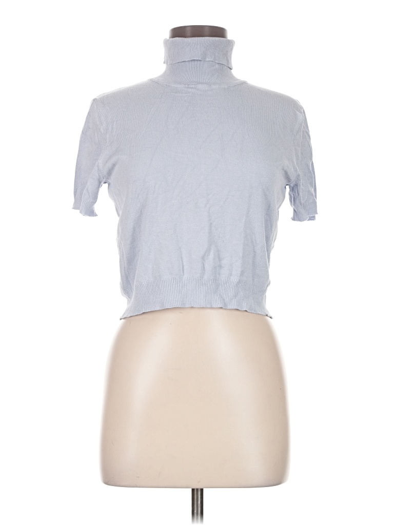 Pre-owned Divided By H&m Turtleneck Sweater In Blue