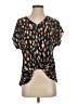 Weston 100% Polyester Brown Short Sleeve Blouse Size XS - photo 1
