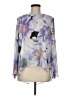 Jennifer Lopez 100% Polyester Floral Purple Long Sleeve Blouse Size M - photo 1