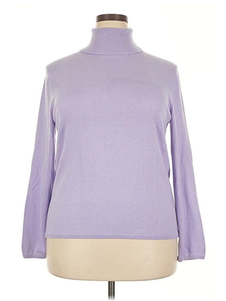 Pre-owned Ann Taylor Turtleneck Sweater In Purple