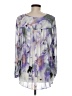 Jennifer Lopez 100% Polyester Floral Purple Long Sleeve Blouse Size M - photo 2