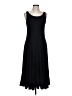 Three Dots Solid Black Casual Dress Size L - photo 1