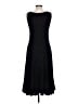 Three Dots Solid Black Casual Dress Size L - photo 2