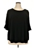 Green Envelope Black 3/4 Sleeve Top Size 3X - photo 1