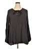 Torrid Gray Long Sleeve Blouse Size 2X Plus (2) - photo 1