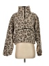 Aqua 100% Polyester Animal Print Gray Faux Fur Jacket Size S - photo 1