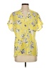 CAbi Yellow Short Sleeve Blouse Size S - photo 1