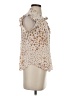 Lovestitch Ivory Sleeveless Button-Down Shirt Size S - photo 4
