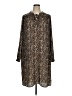 Three Dots 100% Polyester Animal Print Brown Casual Dress Size XL - photo 1