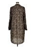 Three Dots 100% Polyester Animal Print Brown Casual Dress Size XL - photo 2
