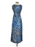 Notations 100% Rayon Print Blue Casual Dress Size S (petite) - photo 2