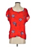 Splendid 100% Rayon Red Short Sleeve Blouse Size S - photo 1