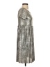 Piazza Italia Metallic Silver Cocktail Dress Size S - photo 4