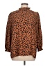 Unbranded Animal Print Brown 3/4 Sleeve Blouse Size L - photo 1