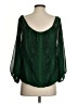 Vince Camuto 100% Polyester Green 3/4 Sleeve Blouse Size XS - photo 2