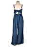 Japna Solid Blue Jumpsuit Size XS - photo 2