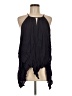 Pink Stitch 100% Polyester Black Sleeveless Blouse Size 6 - photo 1