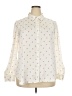 Ann Taylor 100% Polyester Hearts Ivory Long Sleeve Blouse Size XXL - photo 1