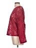INA 100% Polyester Burgundy Long Sleeve Blouse Size L - photo 5