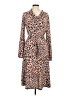 Leota Animal Print Brown Casual Dress Size M - photo 1