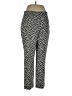 Akris Punto 100% Baumwolle Chevron-herringbone Silver Ivory Casual Pants Size 12 - photo 1