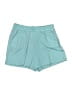Just Be... 100% Polyester Solid Teal Shorts Size L - photo 1