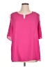 Cato 100% Polyester Pink Short Sleeve Blouse Size XL - photo 1