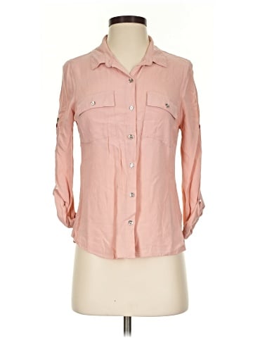 Guess 3/4 Sleeve Button-Down Shirt (view 1)