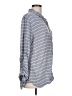BeachLunchLounge 100% Viscose Stripes Gray Long Sleeve Button-Down Shirt Size L - photo 4