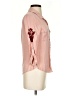 Guess Pink 3/4 Sleeve Button-Down Shirt Size XS - photo 4