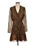 Jay Godfrey Animal Print Brown Casual Dress Size 4 - photo 1