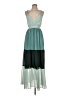 Slate & Willow 100% Polyester Color Block Teal Cocktail Dress Size L - photo 1