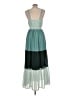 Slate & Willow 100% Polyester Color Block Teal Cocktail Dress Size L - photo 2