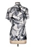 DKNY Graphic Floral Tropical Gray Short Sleeve Blouse Size L - photo 2