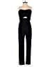 Black Halo Solid Black Jumpsuit Size 4 - photo 1