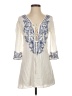 A'gaci 100% Rayon Ivory 3/4 Sleeve Blouse Size S - photo 1