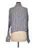 PrettyLittleThing 100% Viscose Stripes Blue Long Sleeve Button-Down Shirt Size 6 - photo 2