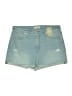 Madewell Solid Blue Denim Shorts Size 33 waist - photo 1