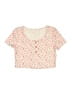 Shein Ivory Short Sleeve Henley Size 9Y - photo 1