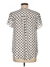 41Hawthorn 100% Polyester Polka Dots Ivory Short Sleeve Blouse Size M - photo 2