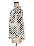 41Hawthorn 100% Polyester Polka Dots Ivory Short Sleeve Blouse Size M - photo 5