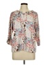 Above and Beyond Floral Tan 3/4 Sleeve Blouse Size L - photo 1